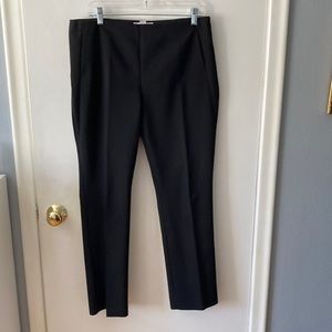 Black cotton poly pants.